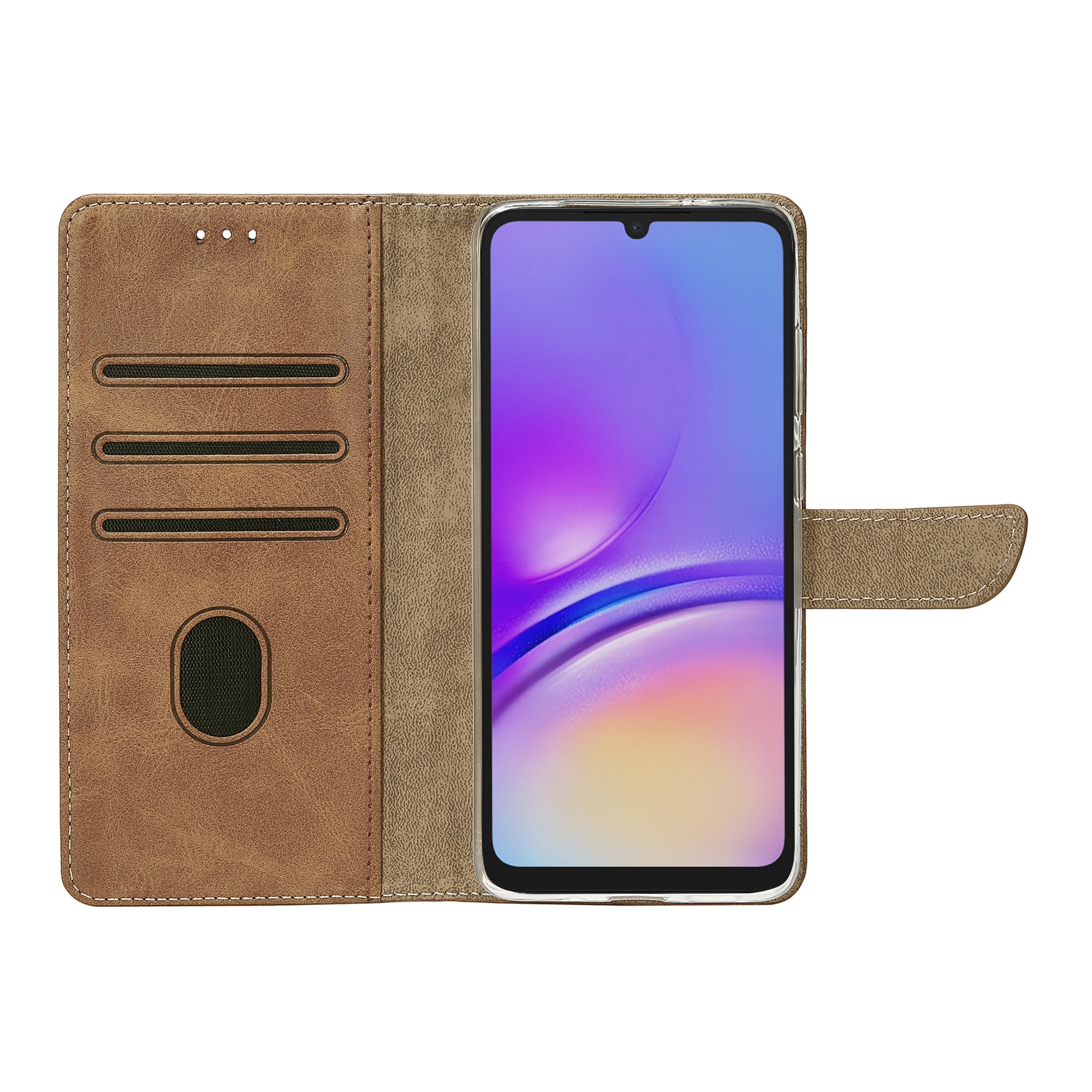 Bibliothèque Rixus pour Samsung Galaxy A05 Light Brown