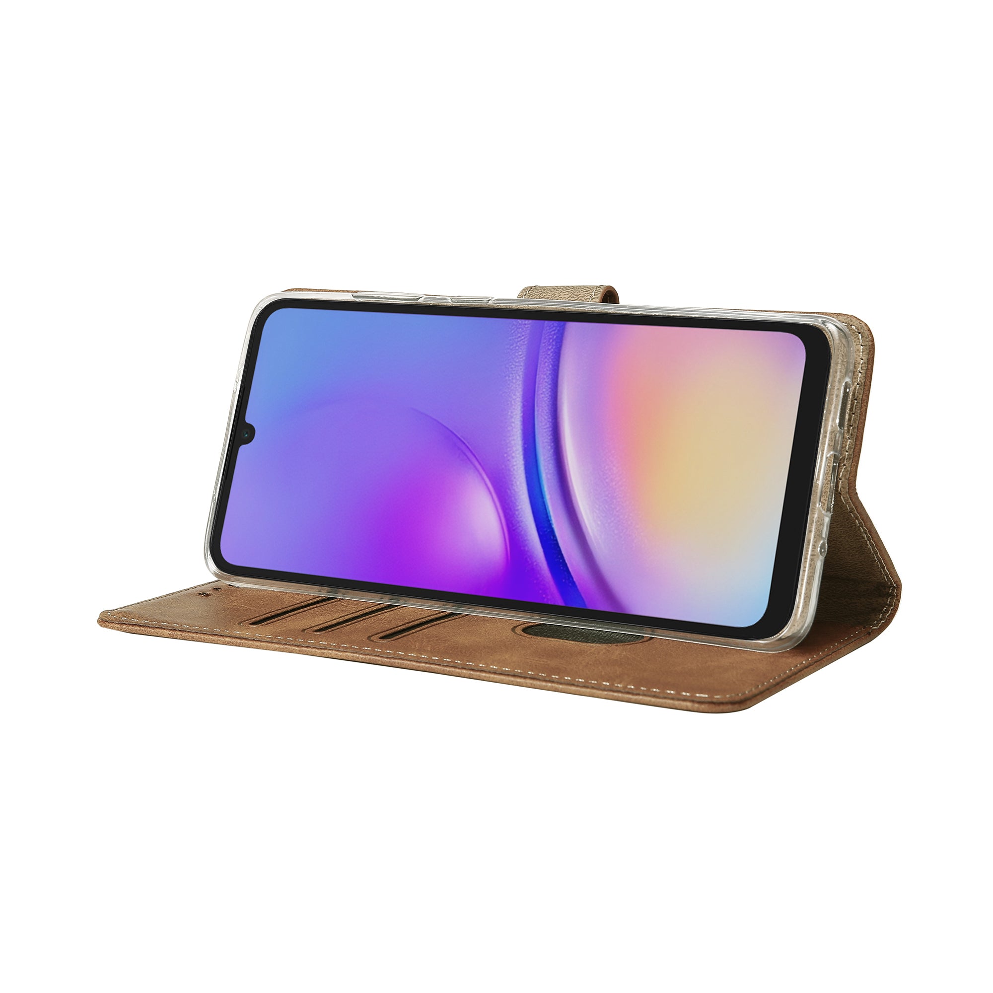 Bibliothèque Rixus pour Samsung Galaxy A05 Light Brown