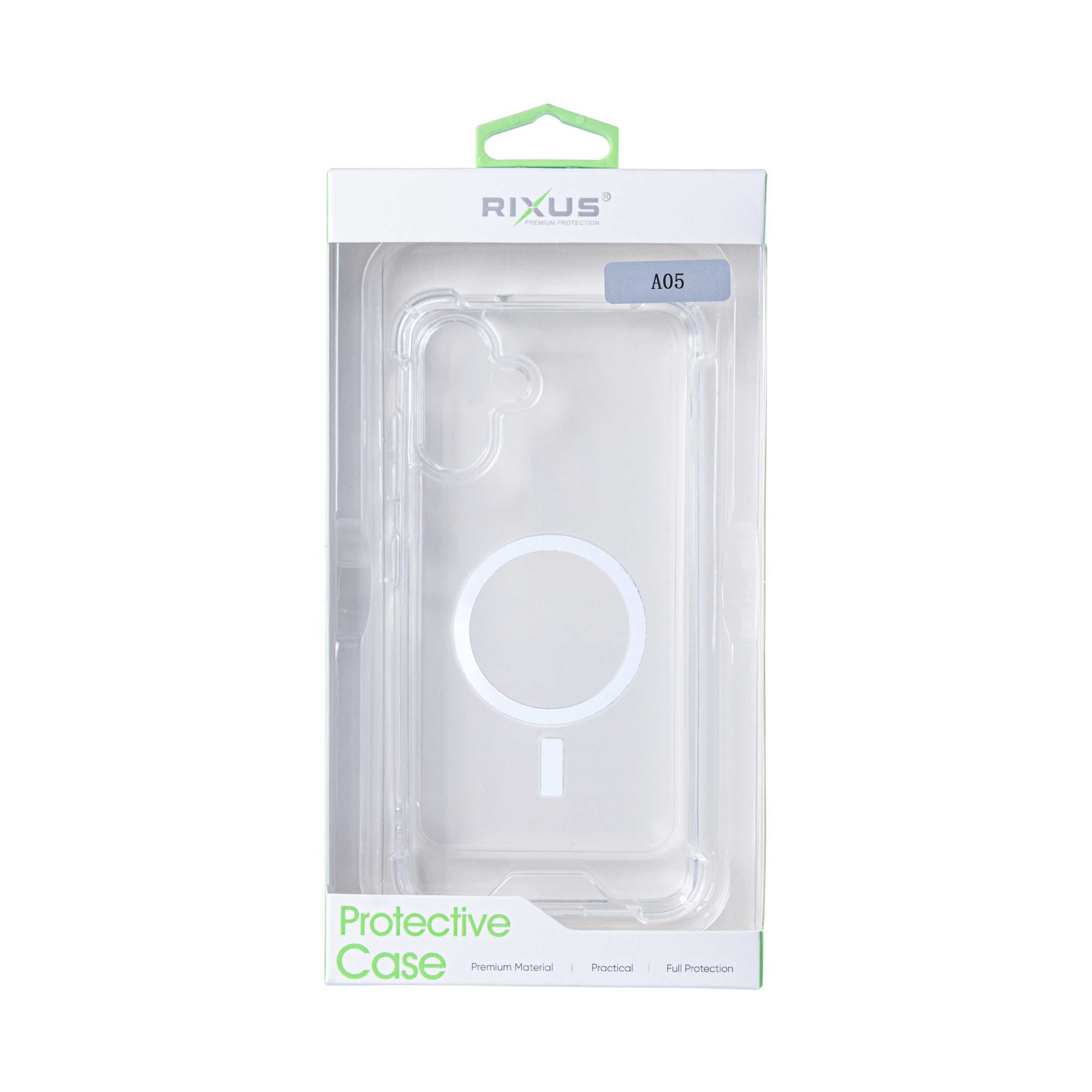 Rixus Anti-Burst Case With MagSafe Compatible For Samsung Galaxy A05 Transparent