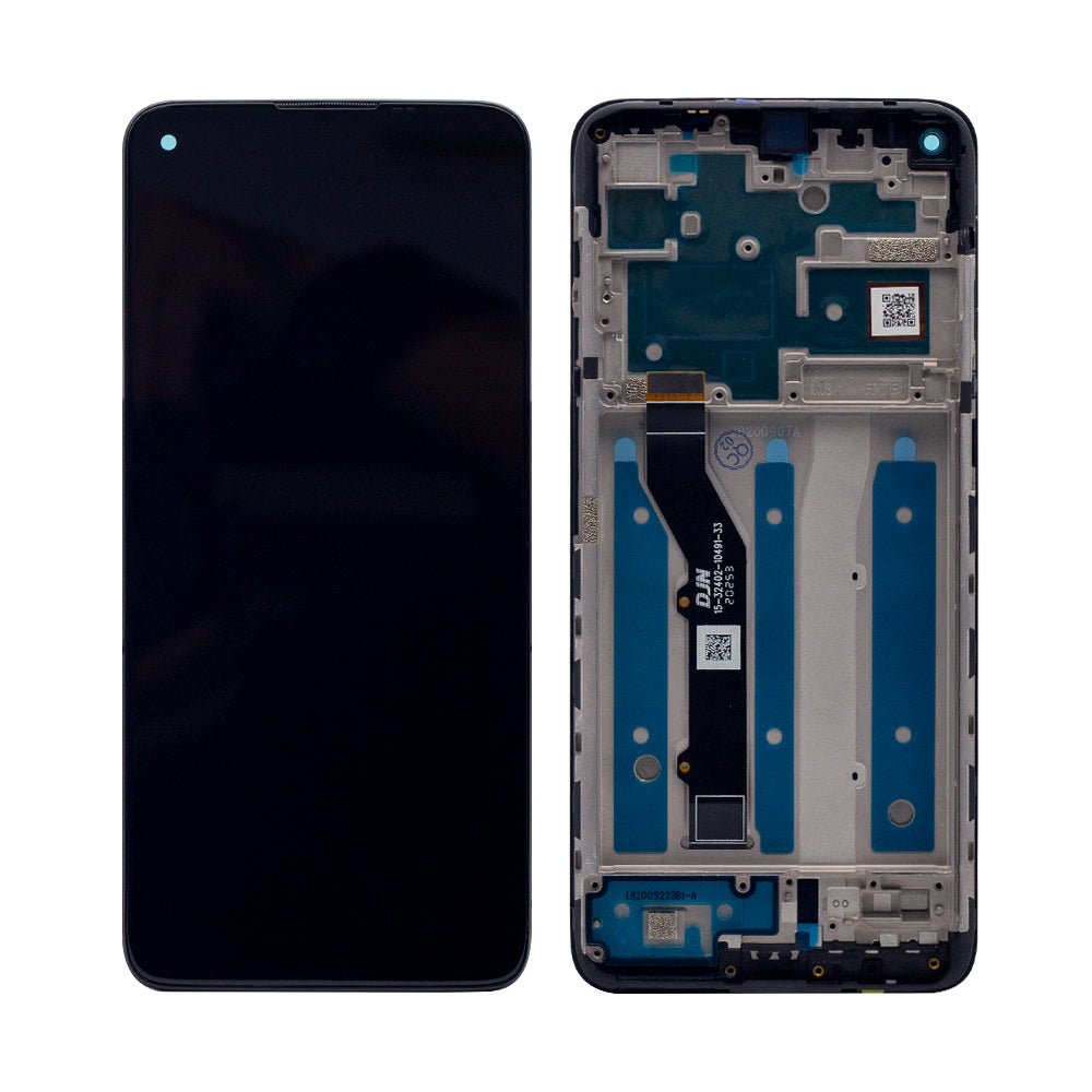 Motorola Moto G9 Plus Écran et numériseur avec cadre Noir OEM
