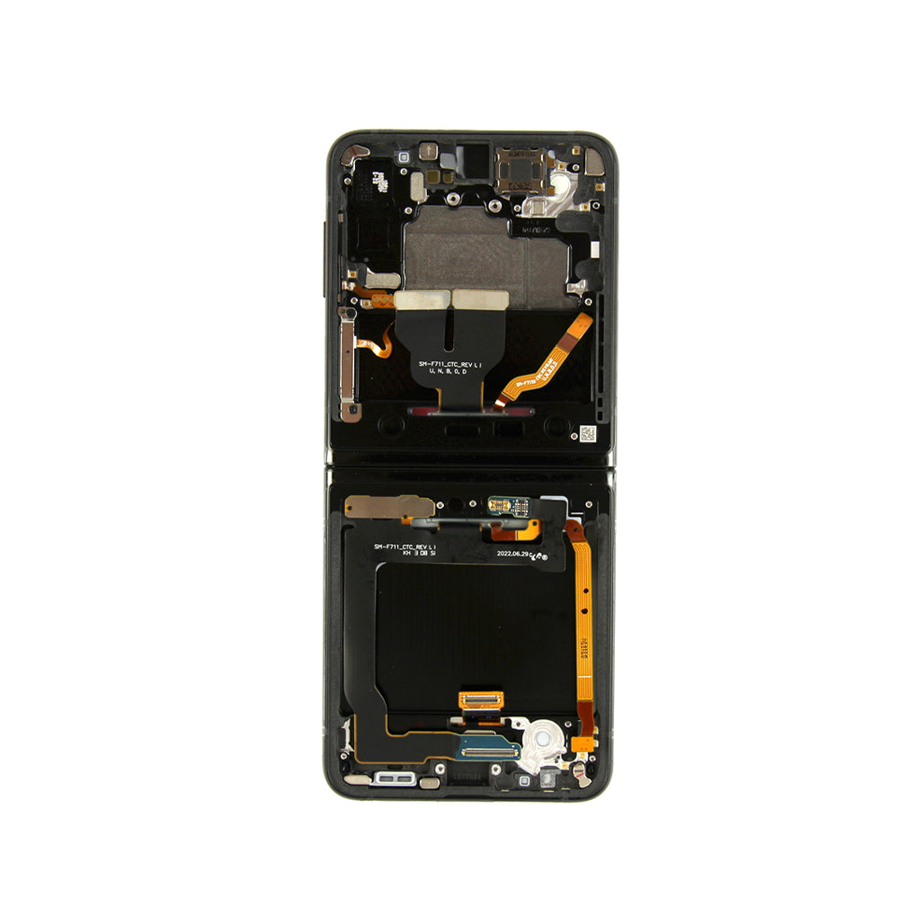 Samsung Galaxy Z Flip3 F711B Écran principal et numériseur avec cadre Phantom Black Service Pack
