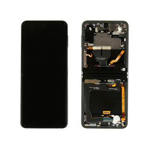 Samsung Galaxy Z Flip3 F711B Écran principal et numériseur avec cadre Phantom Black Service Pack