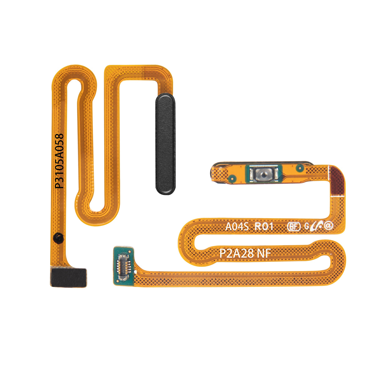 Capteur d'empreintes digitales Samsung Galaxy A04s A047F avec bouton d'alimentation Noir OEM