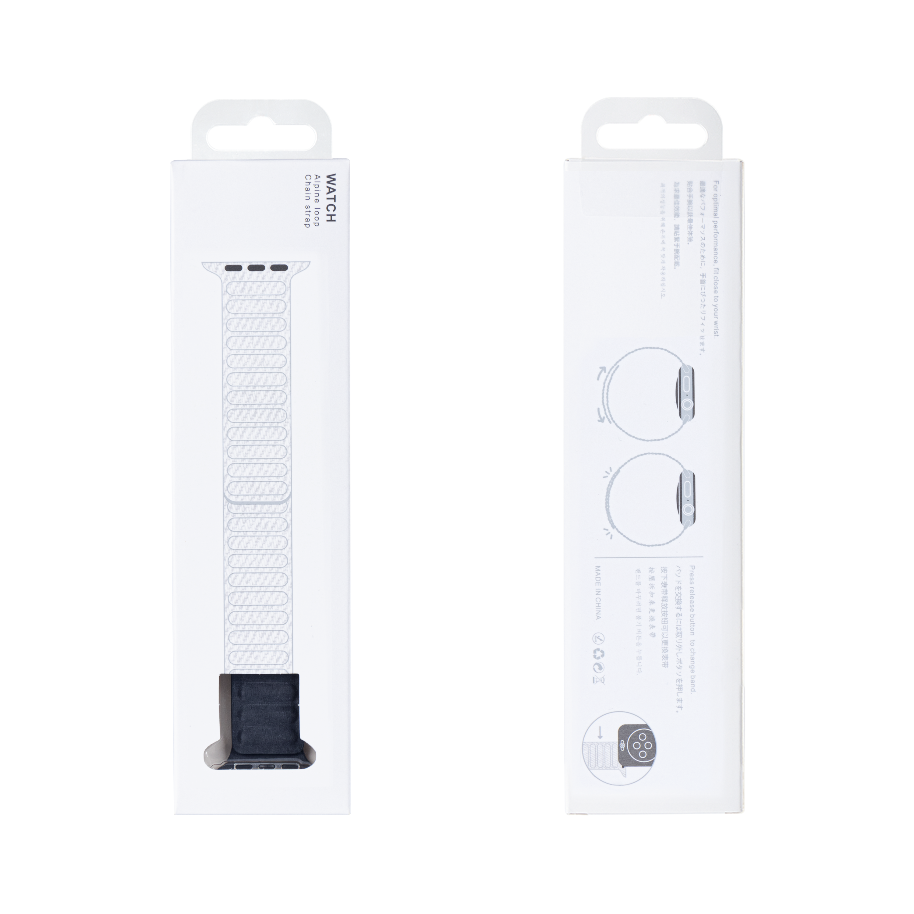 Lien magnétique For Apple 38 mm, 40 mm, 41 mm, gris foncé, boîte de vente au détail