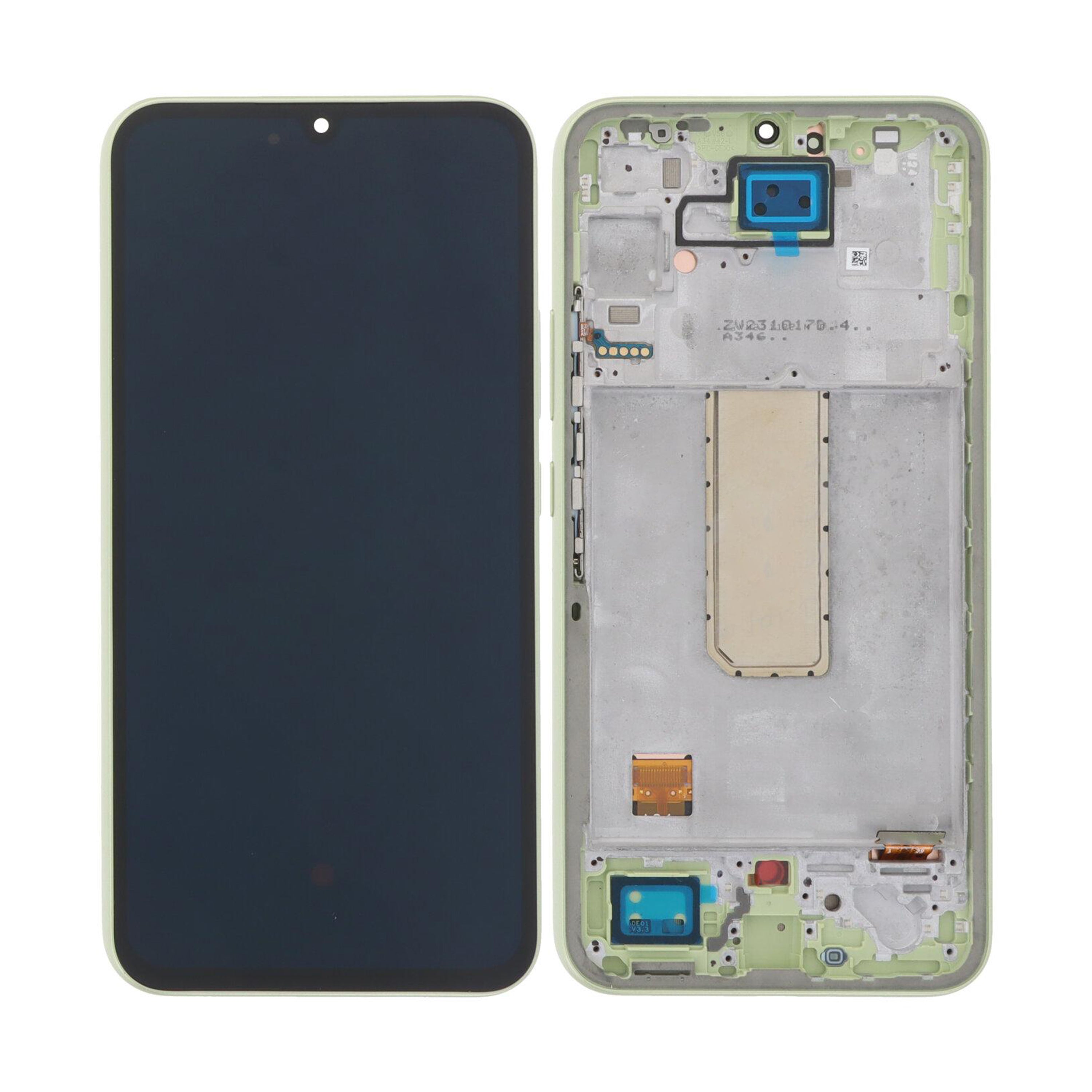 Samsung Galaxy A34 5G A346B Écran et numériseur avec cadre Lime Soft-OLED