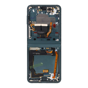 Samsung Galaxy Z Flip3 5G F711B Écran principal et numériseur avec cadre vert Service Pack