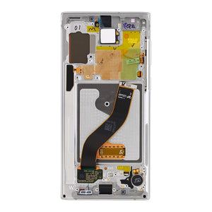 Samsung Galaxy Note 10 N970F Écran et numériseur avec cadre Aura White Service Pack