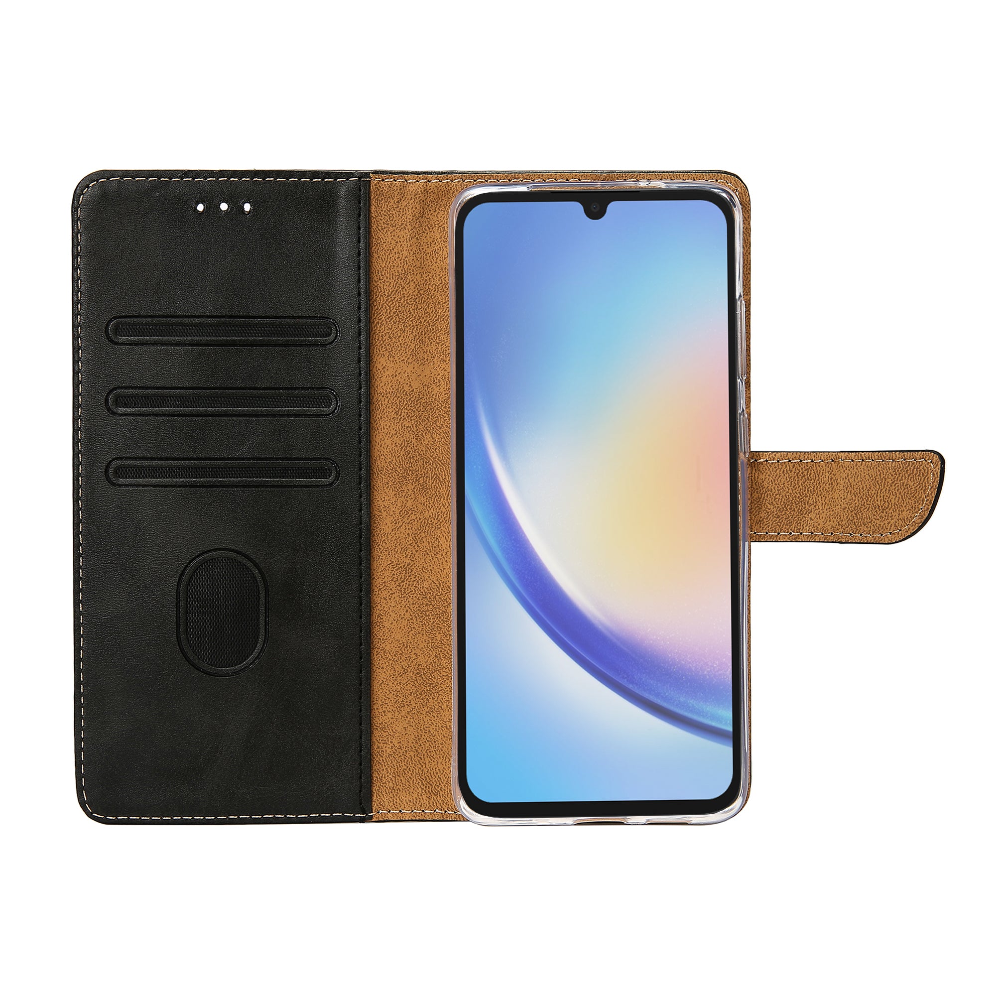 Rixus Bibliothèque pour Samsung Galaxy A34 5G Noir
