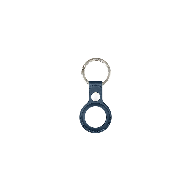 For Apple Porte-clés en cuir Bleu Baltique Compatible