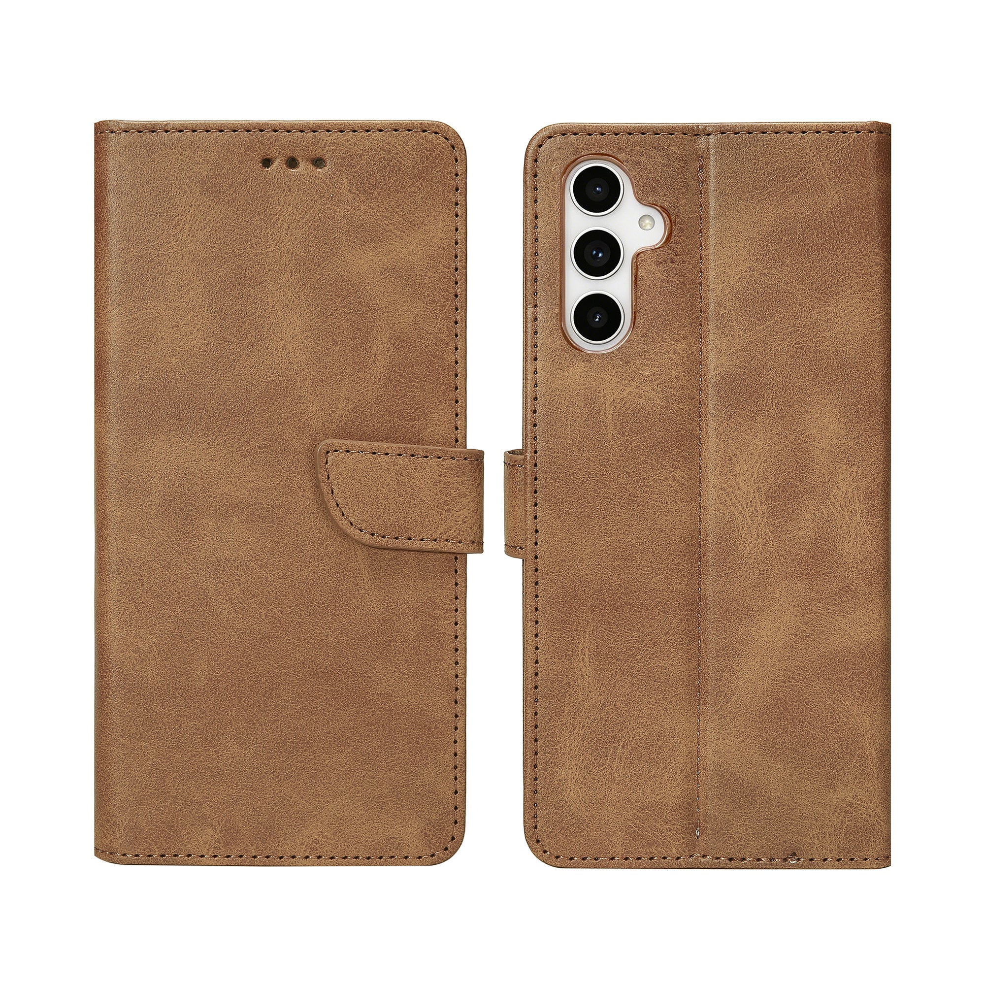 Bibliothèque Rixus pour Samsung Galaxy A54 5G Light Brown