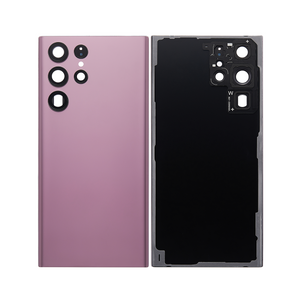 Coque arrière Samsung Galaxy S22 Ultra S908B avec objectif Bordeaux OEM