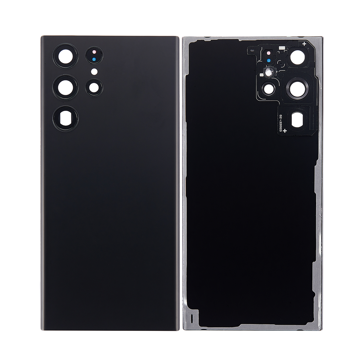 Coque arrière Samsung Galaxy S22 Ultra S908B avec objectif Phantom Black OEM