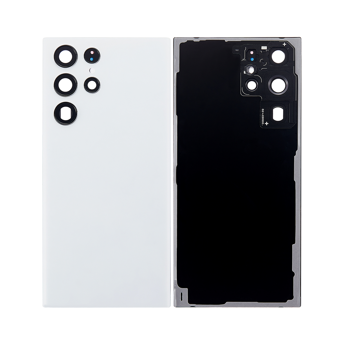Coque arrière Samsung Galaxy S22 Ultra S908B avec objectif Phantom White OEM