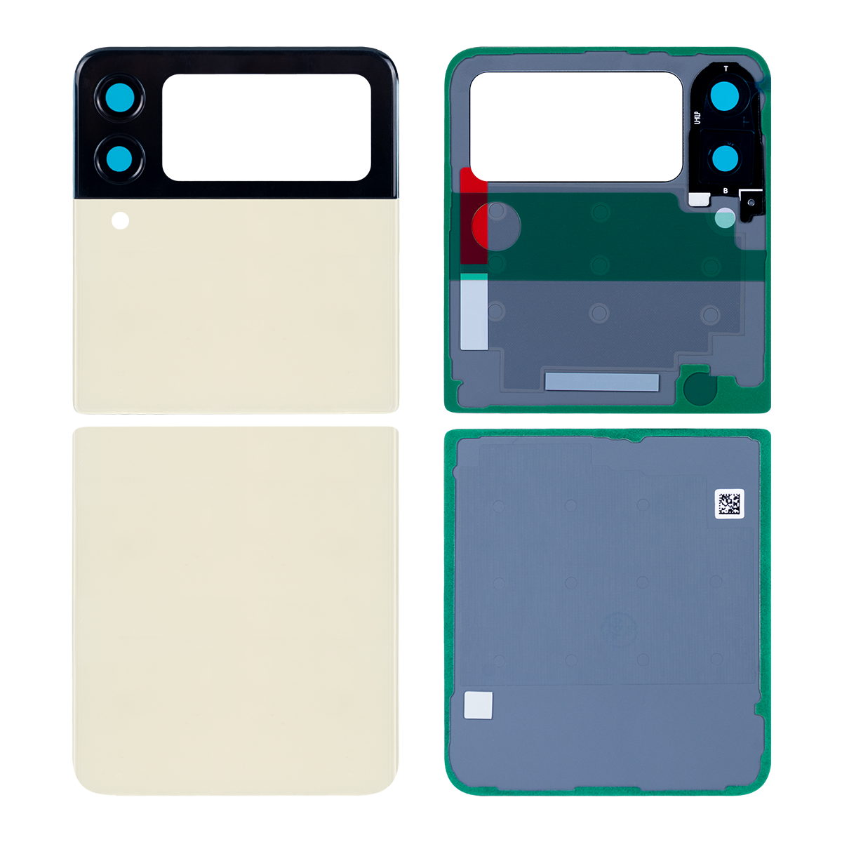 Coque arrière Samsung Galaxy Z Flip3 5G F711B avec lentille crème OEM