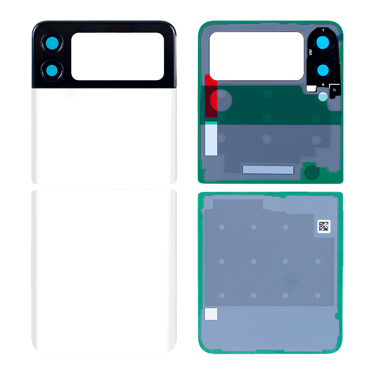 Coque arrière Samsung Galaxy Z Flip3 5G F711B avec lentille blanche OEM