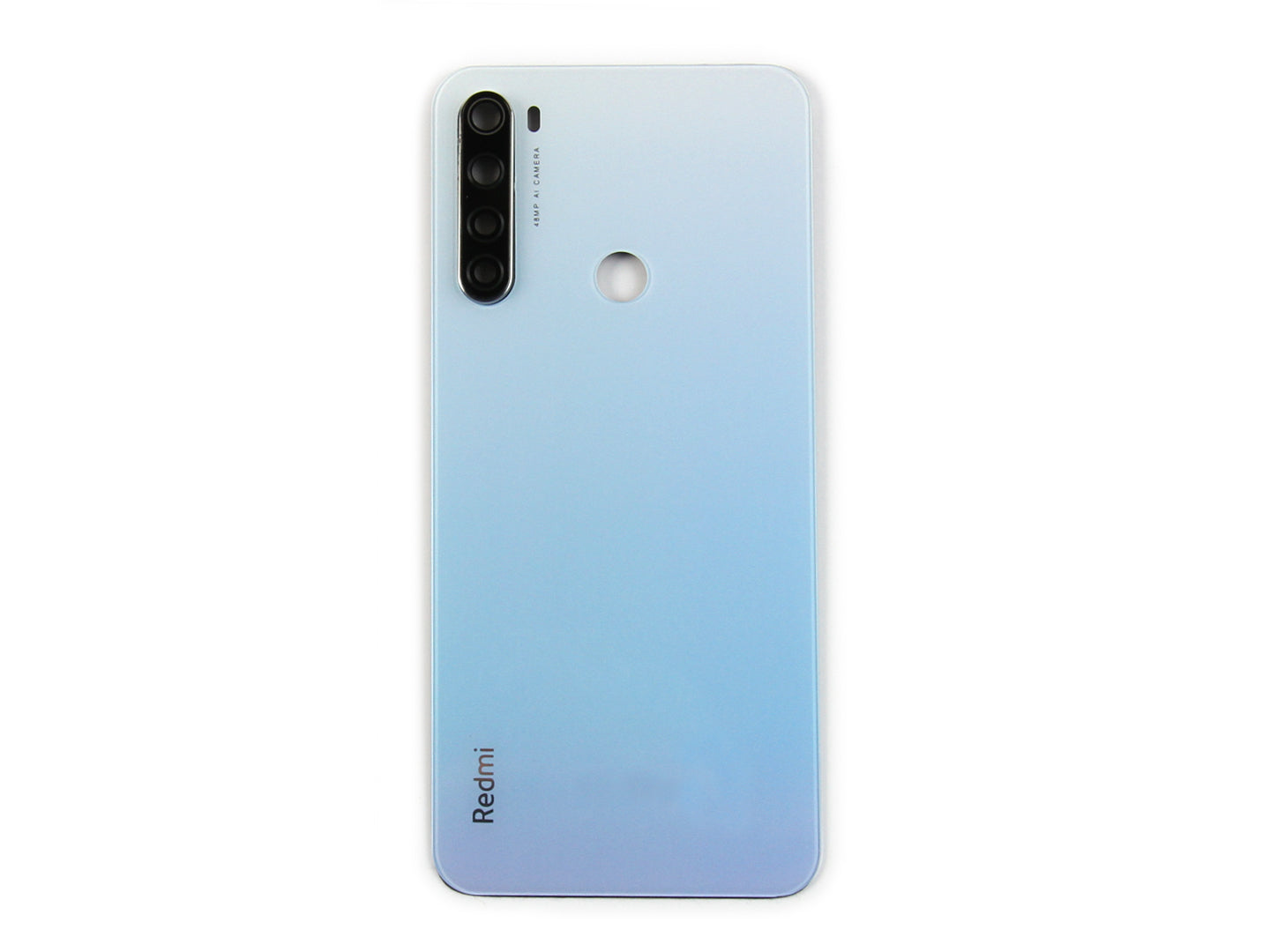 Coque arrière Xiaomi Redmi Note 8 (2021) avec objectif, blanc clair de lune, d'origine