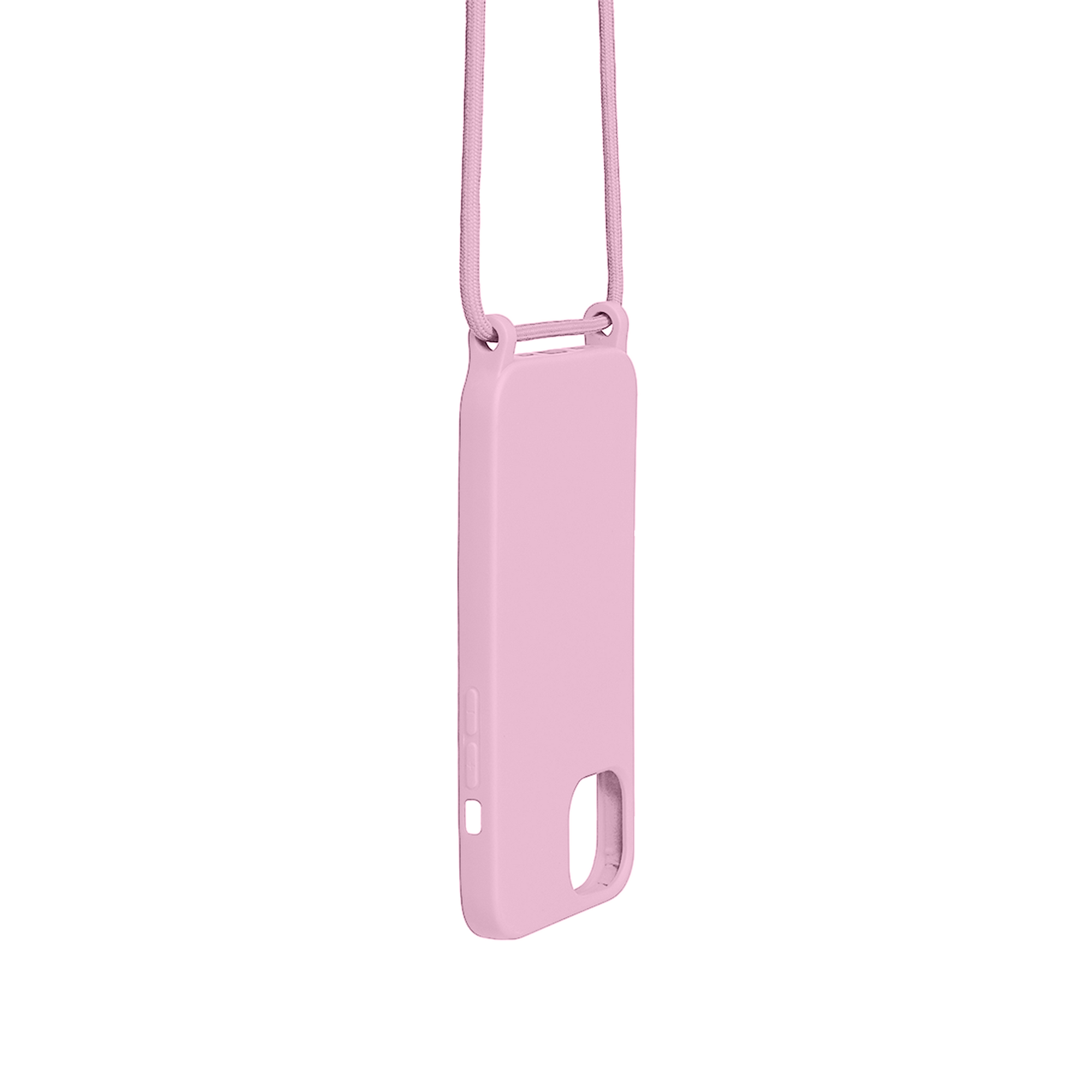 Rixus TPU Necklace Cord Cover For Apple iPhone 15 Rose