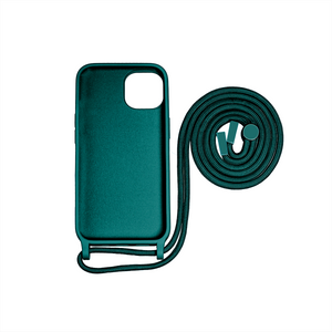 Rixus TPU Necklace Cord Cover For Apple iPhone 15 Pro Vert Foncé