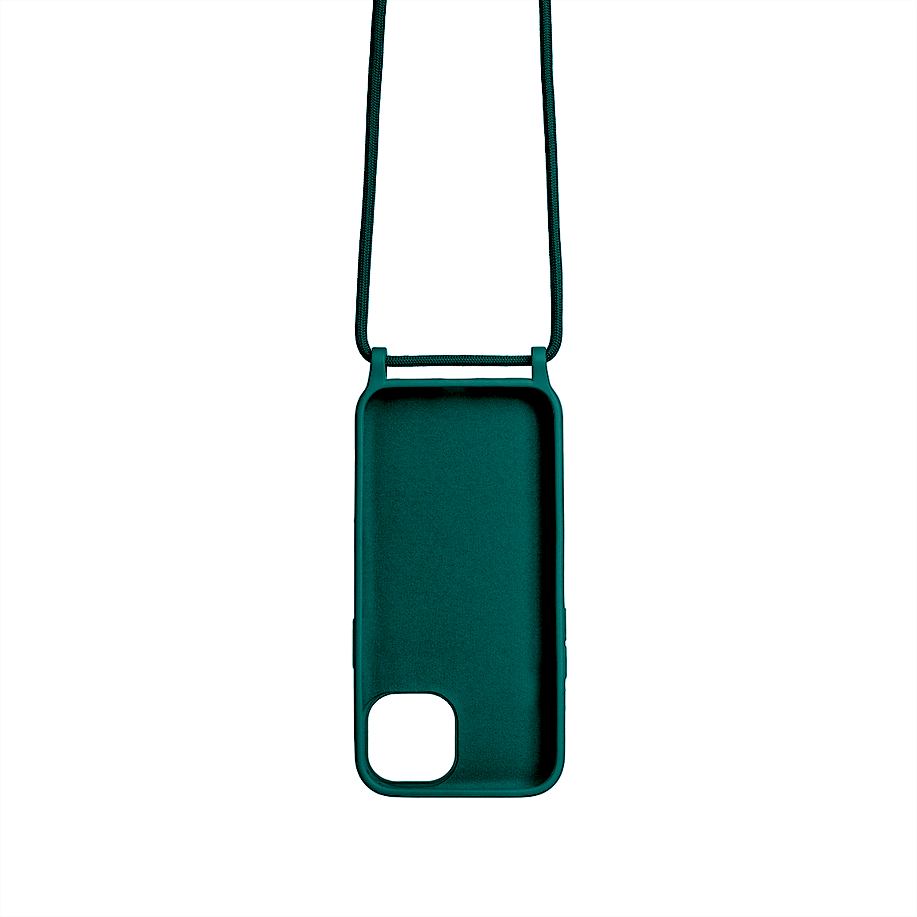 Rixus TPU Necklace Cord Cover For Apple iPhone 15 Pro Vert Foncé