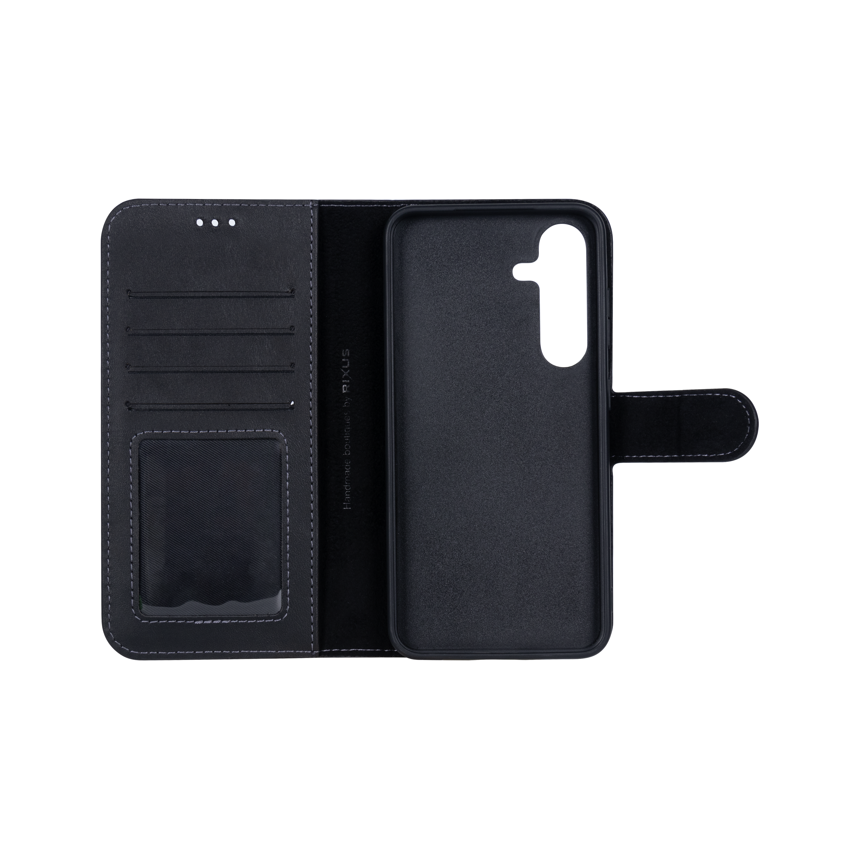 Rixus Duo Portefeuille magnétique détachable pour Samsung Galaxy S24 Plus Noir