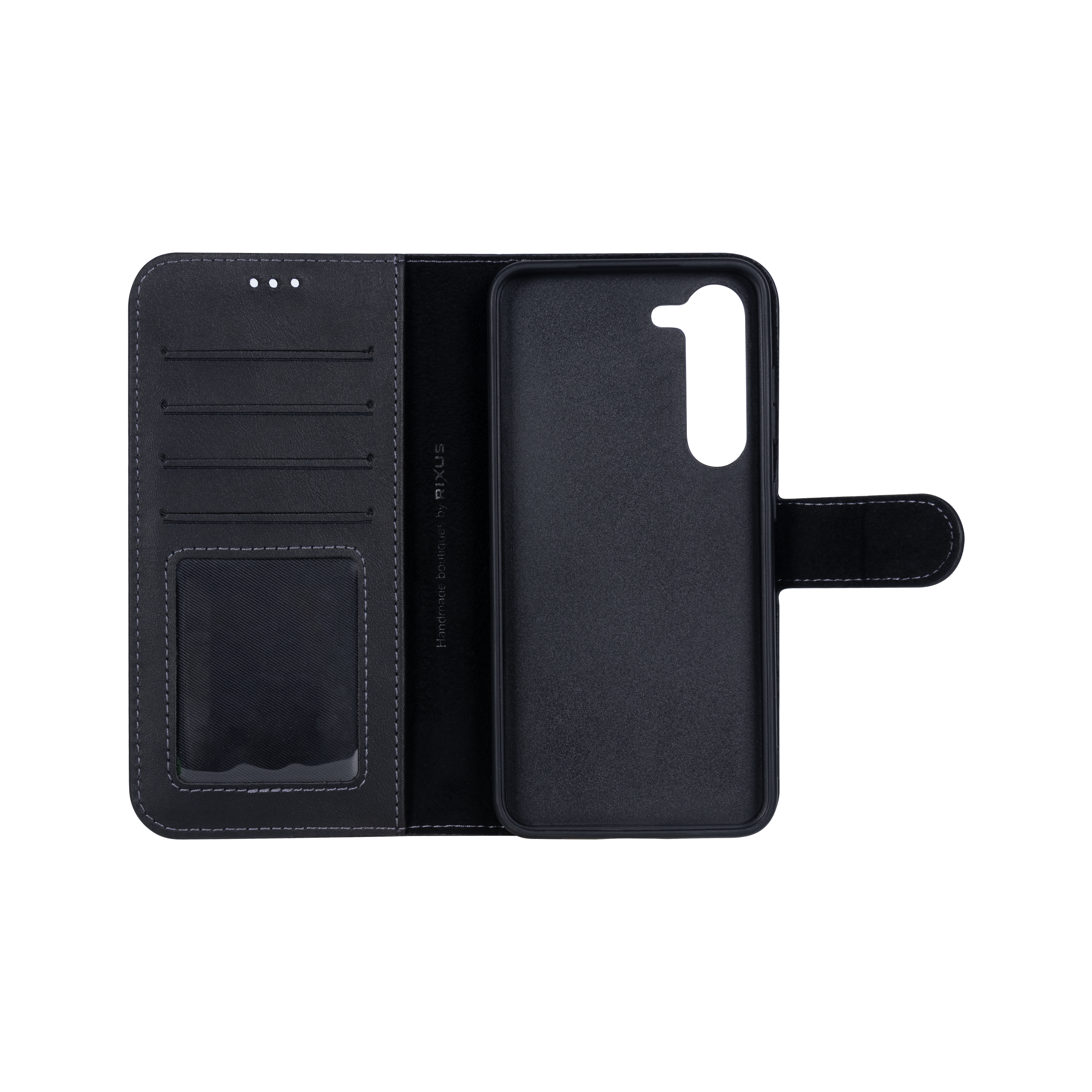 Rixus Duo Portefeuille magnétique détachable pour Samsung Galaxy S23 Plus Noir