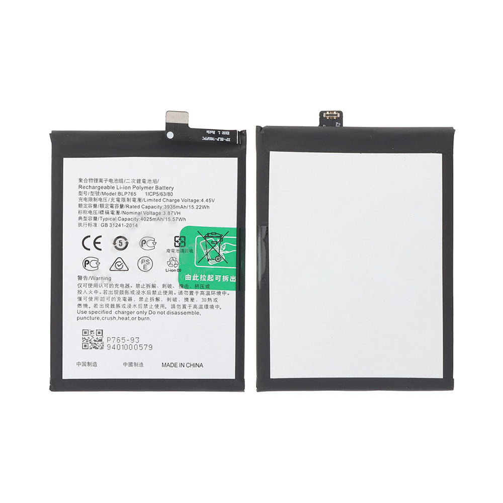 Oppo A91, Reno 3 Batterie BLP765 OEM