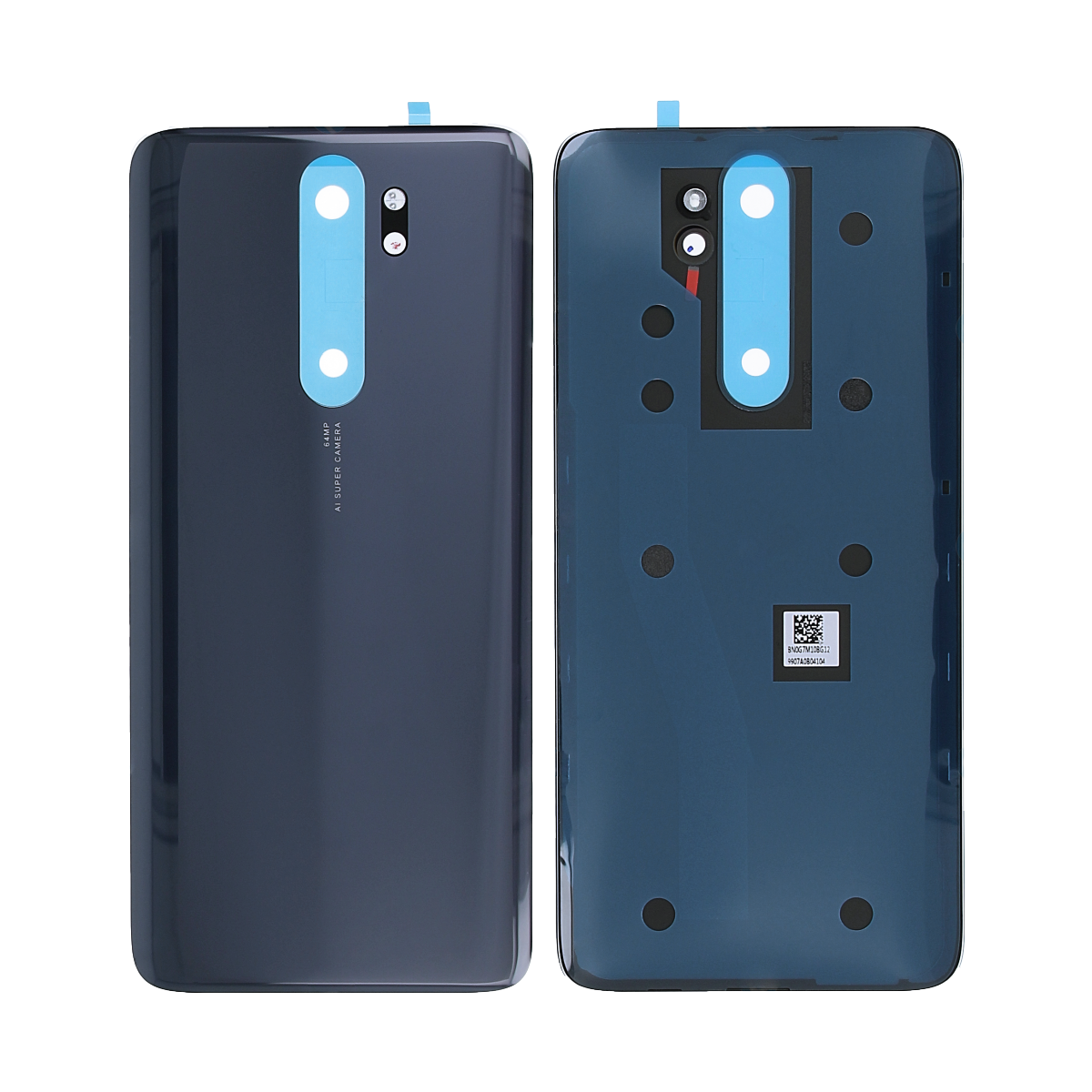 Coque arrière Xiaomi Redmi Note 8 Pro sans objectif, noire, OEM