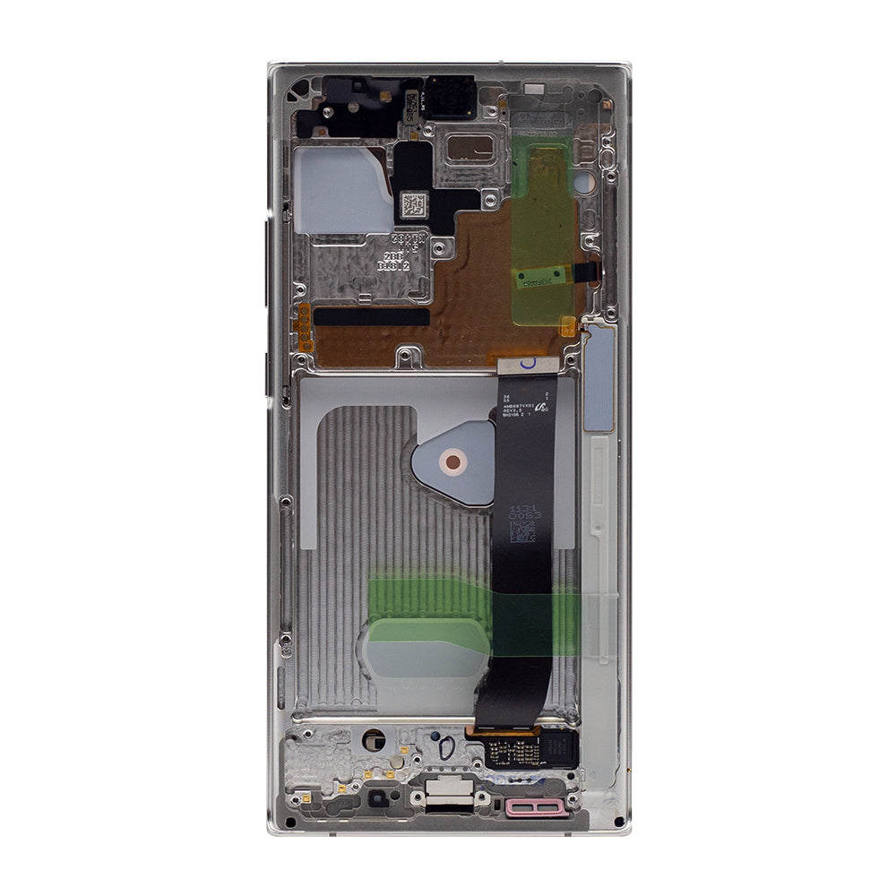Samsung Galaxy Note 20 Ultra N985F, Ultra 5G N986B Écran et numériseur avec cadre Mystic White Service Pack