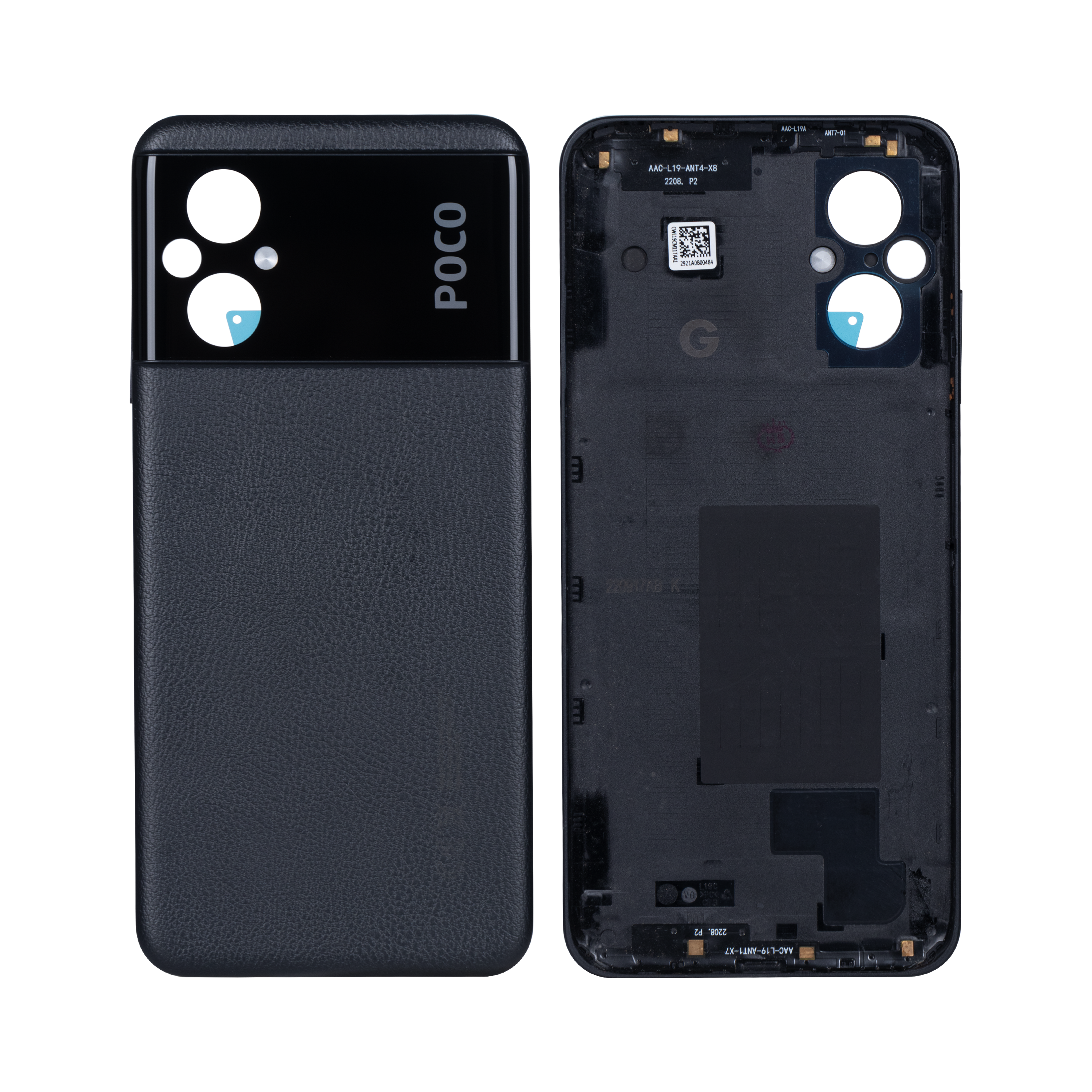 Coque arrière Xiaomi Poco M5 4G sans objectif, noire, OEM