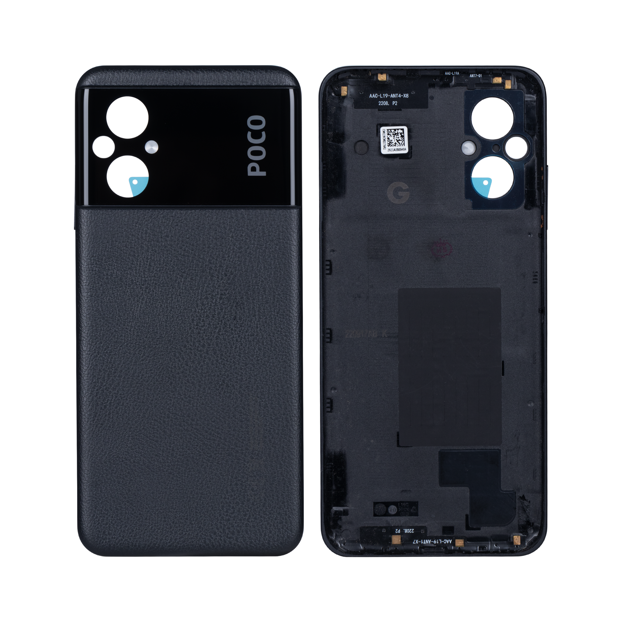 Coque arrière Xiaomi Poco M5 4G sans objectif, noire, OEM