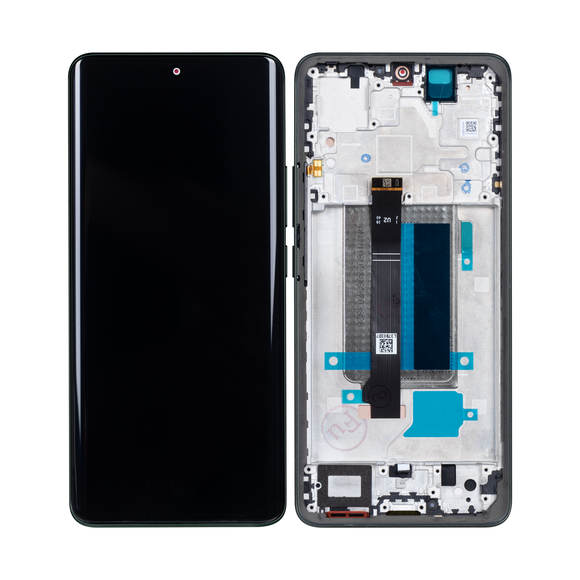 Écran et numériseur Xiaomi Redmi Note 13 Pro Plus 5G avec cadre vert camouflage OEM