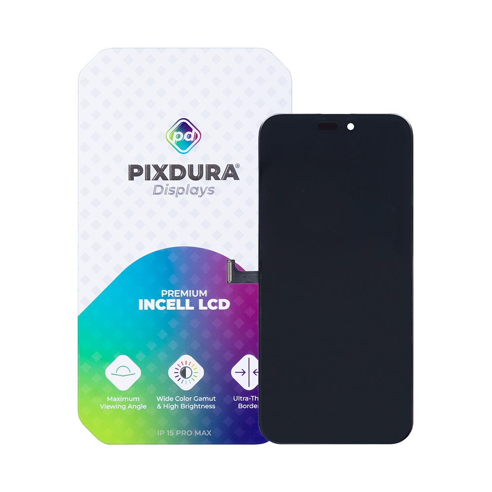 PIXDURA For Apple 15 Pro Max Écran et numériseur In-Cell Premium (IC amovible) (120 Hz)