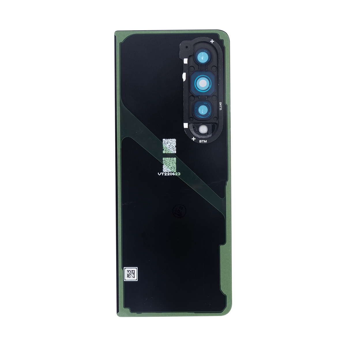 Coque arrière Samsung Galaxy Z Fold4 5G F936B avec objectif Phantom Black OEM