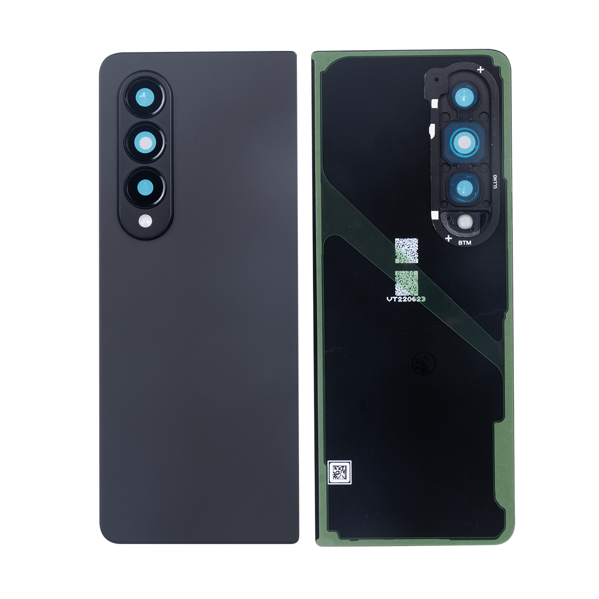 Coque arrière Samsung Galaxy Z Fold4 5G F936B avec objectif Phantom Black OEM