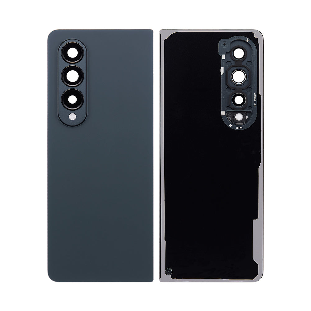 Coque arrière Samsung Galaxy Z Fold4 5G F936B avec objectif gris-vert d'origine