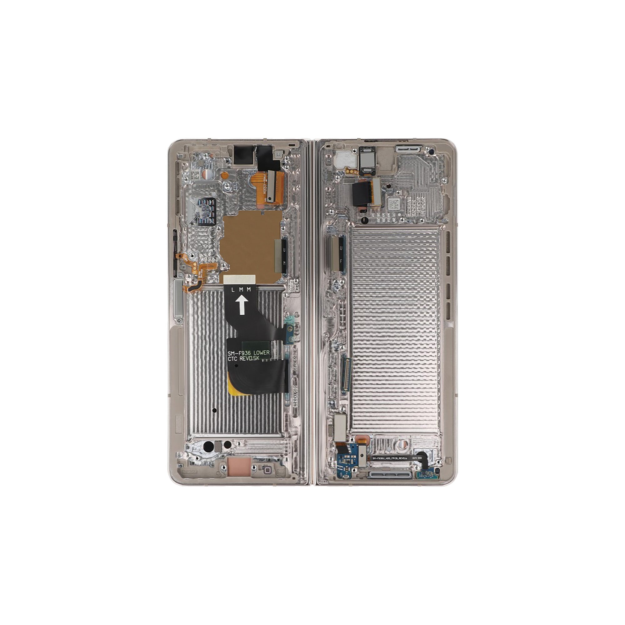 Samsung Galaxy Z Fold4 5G F936B Écran principal et numériseur avec cadre beige Service Pack