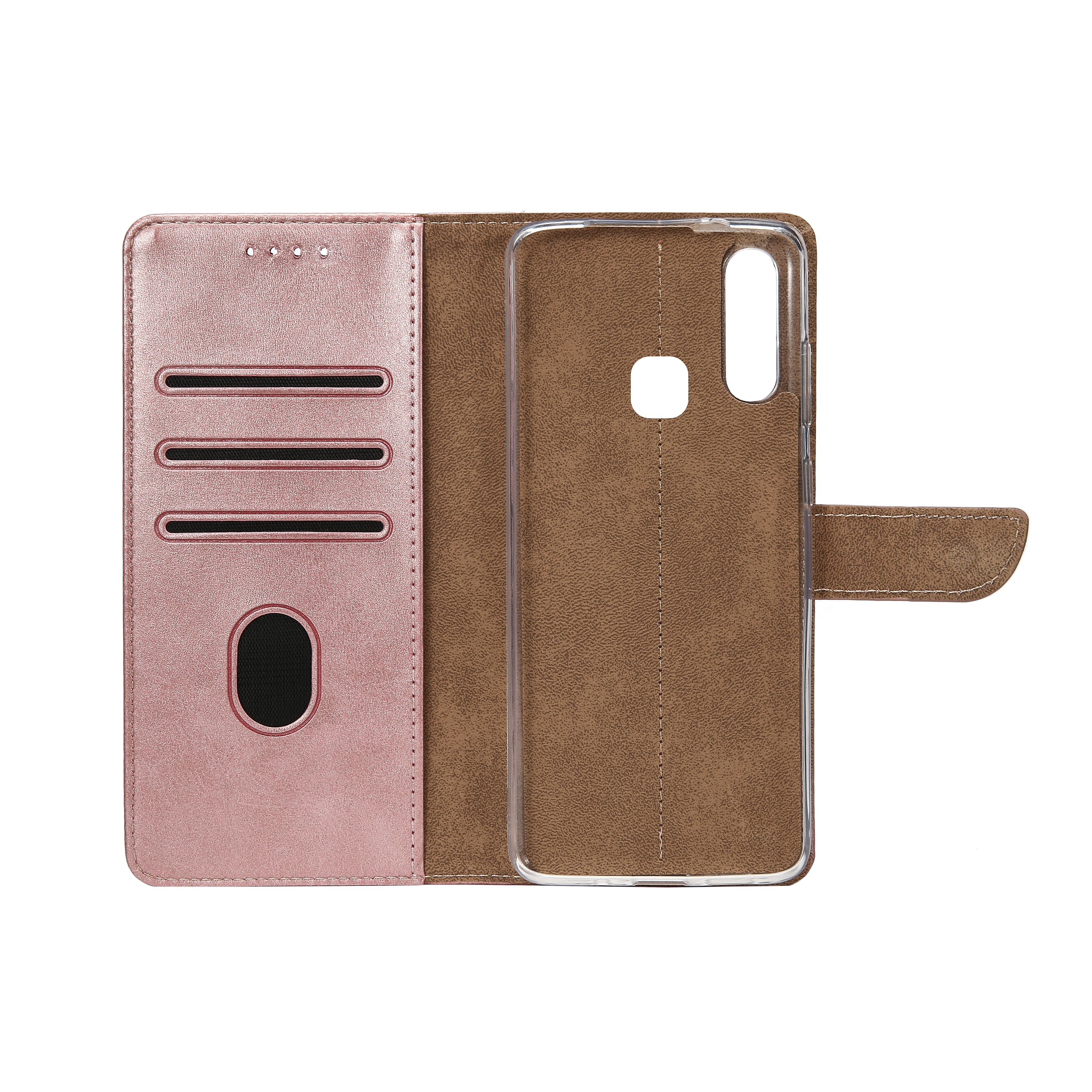Rixus Bookcase pour Samsung Galaxy A20e Rose