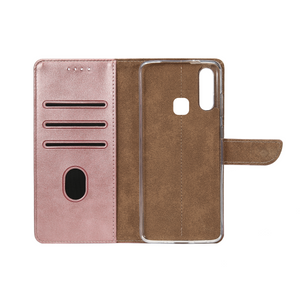Rixus Bookcase pour Samsung Galaxy A20e Rose
