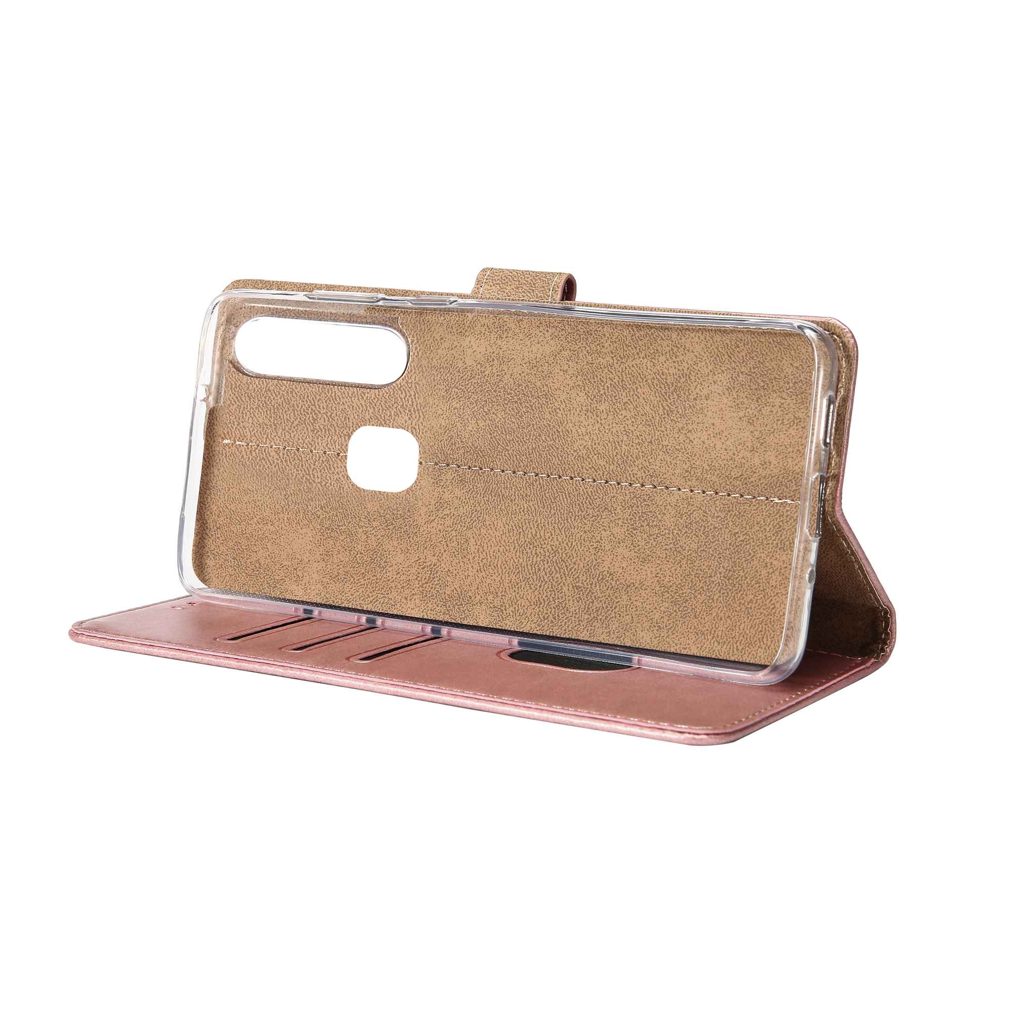 Rixus Bookcase pour Samsung Galaxy A20e Rose