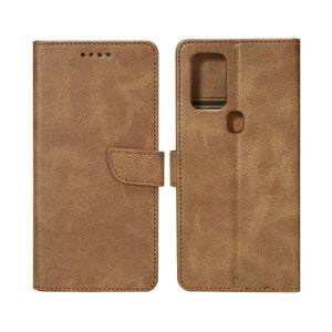 Bibliothèque Rixus pour Samsung Galaxy A21s Light Brown