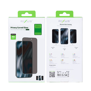 Rixus Privacy Full Curved Edge Tempered Glass pour Samsung Galaxy A35, A55
