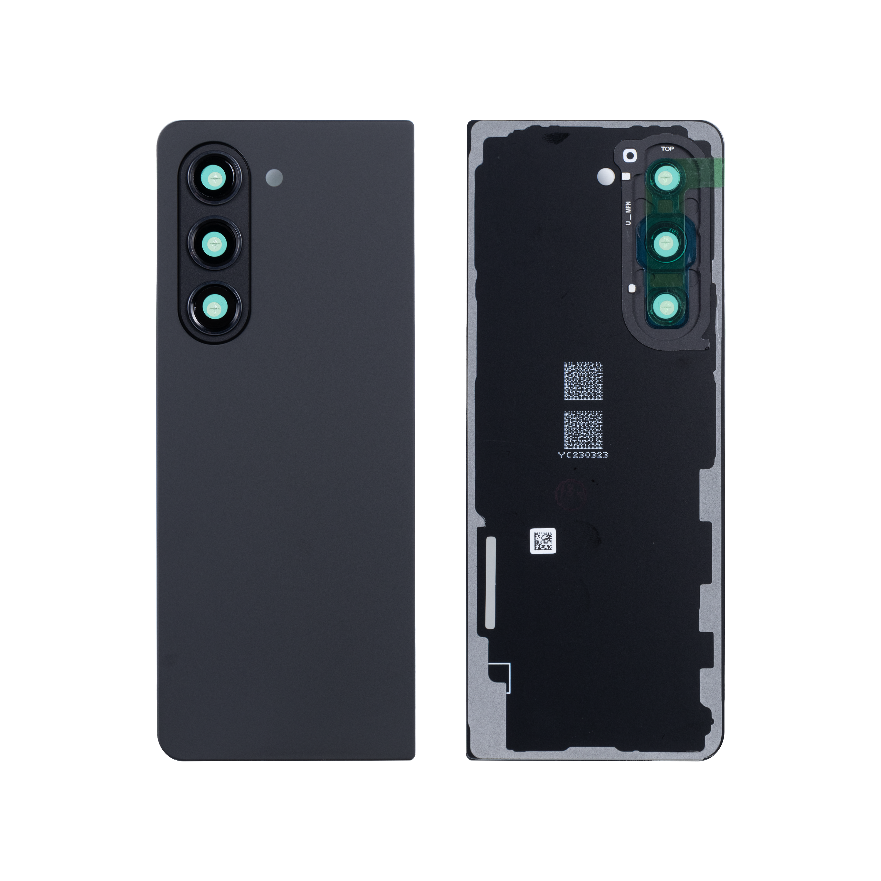 Coque arrière Samsung Galaxy Z Fold5 F946B avec objectif Phantom Black OEM