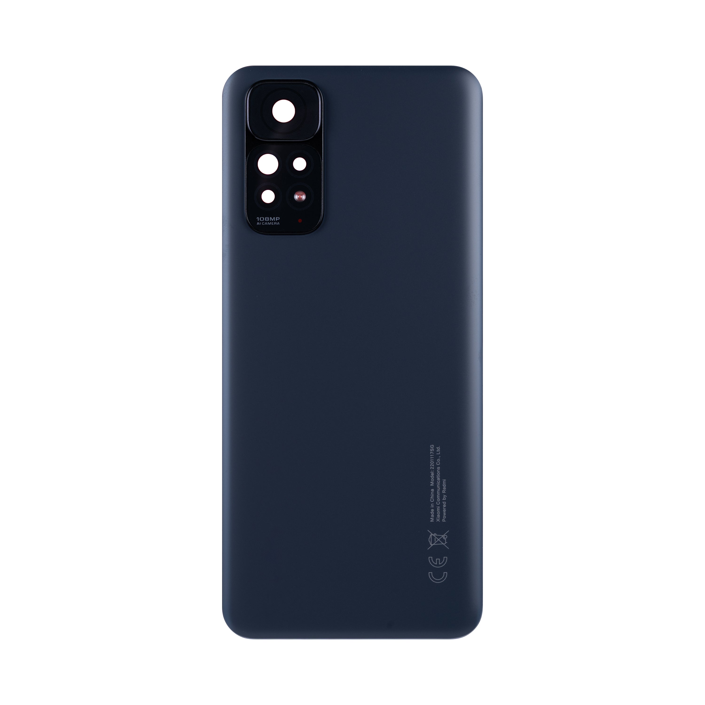 Coque arrière Xiaomi Redmi Note 11S avec objectif gris graphite d'origine