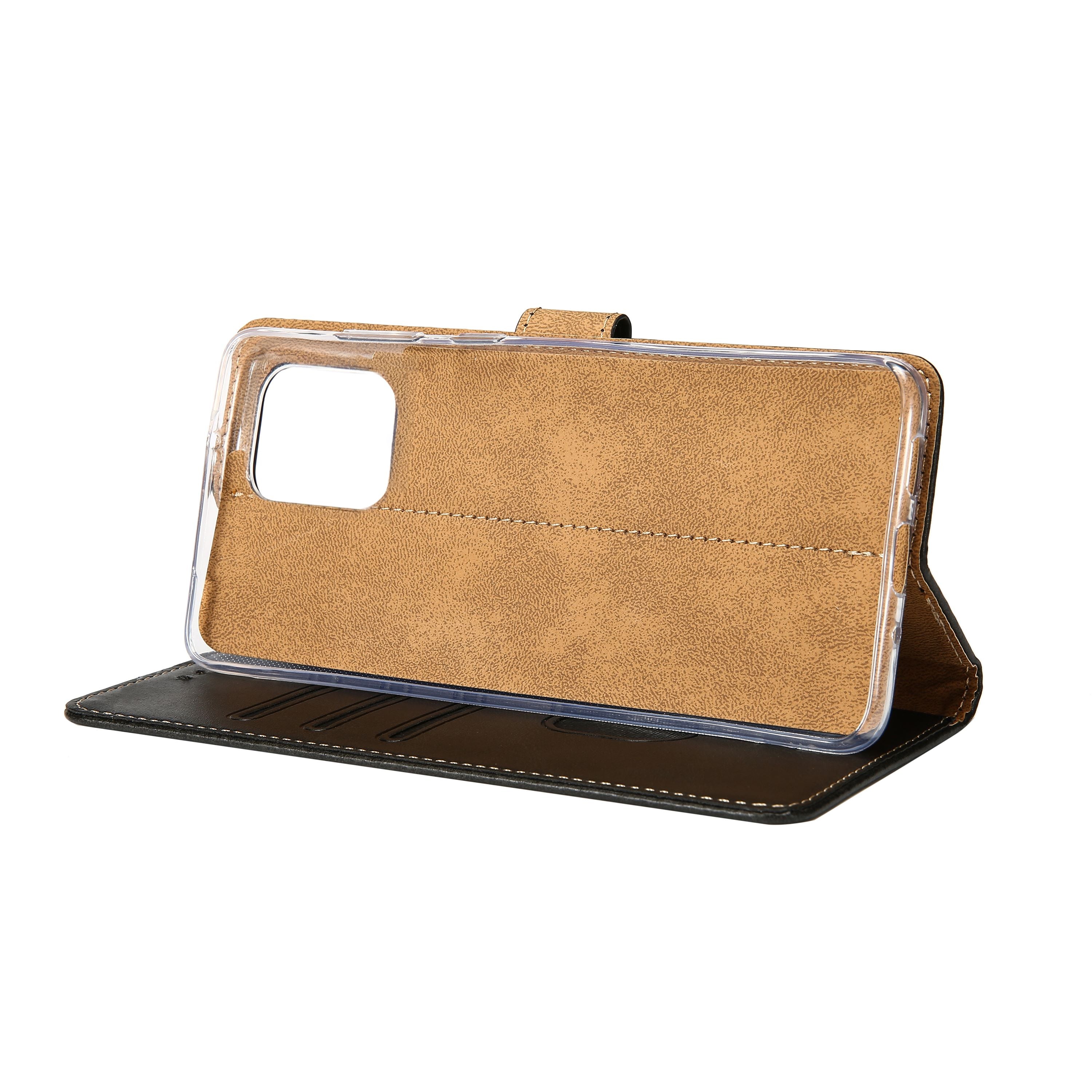 Rixus Bookcase For Apple iPhone 15 Noir