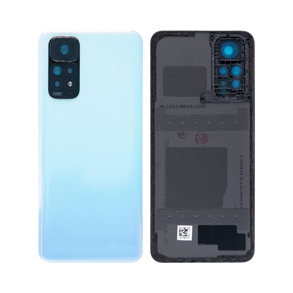 Coque arrière Xiaomi Redmi Note 11S avec objectif blanc perle d'origine