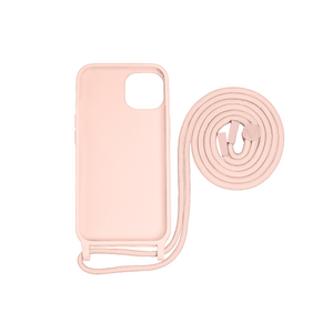 Rixus TPU Necklace Cord Cover For Apple iPhone 13 Rose
