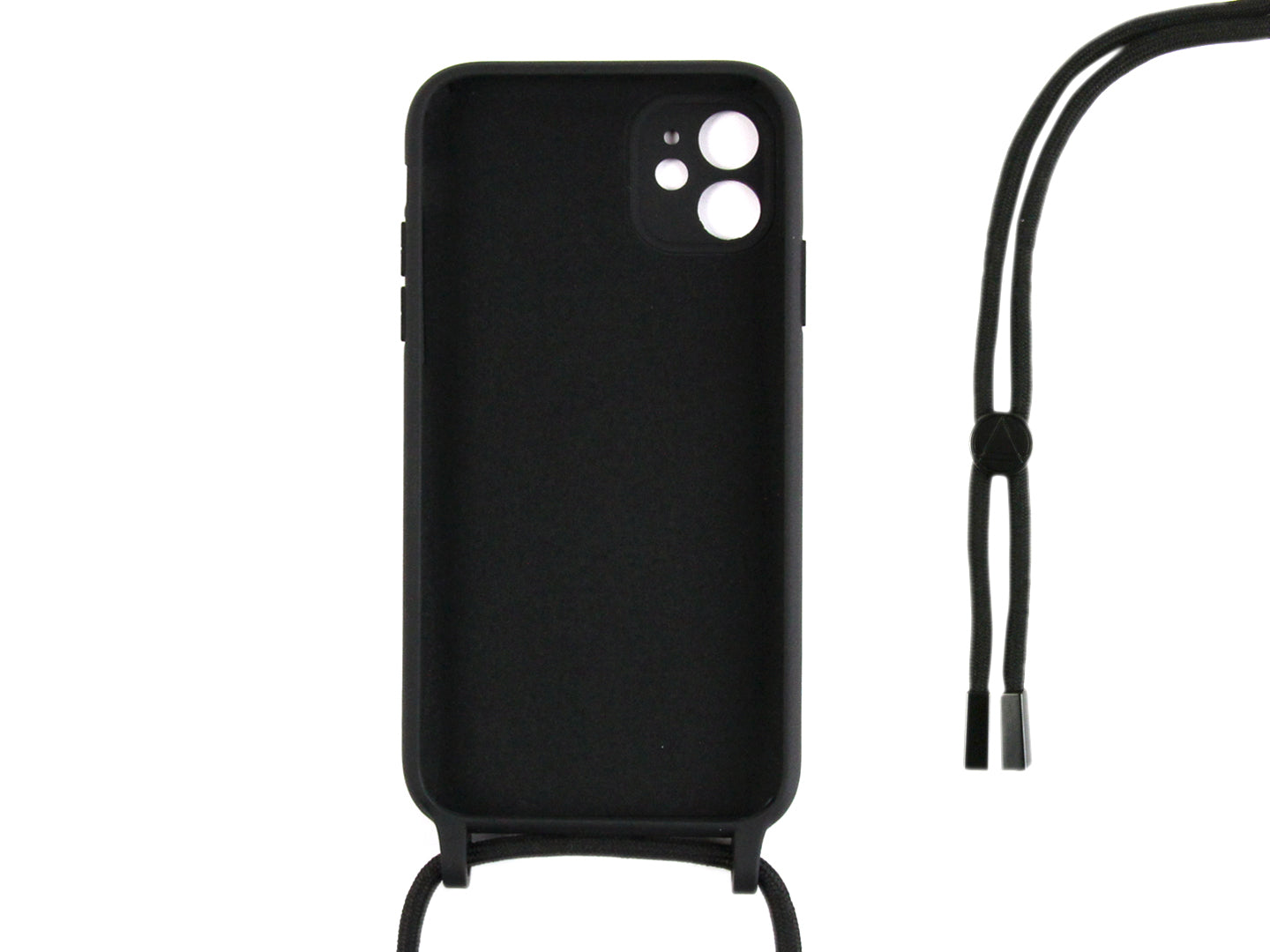 Rixus TPU Necklace Cord Cover For Apple iPhone 11 Noir