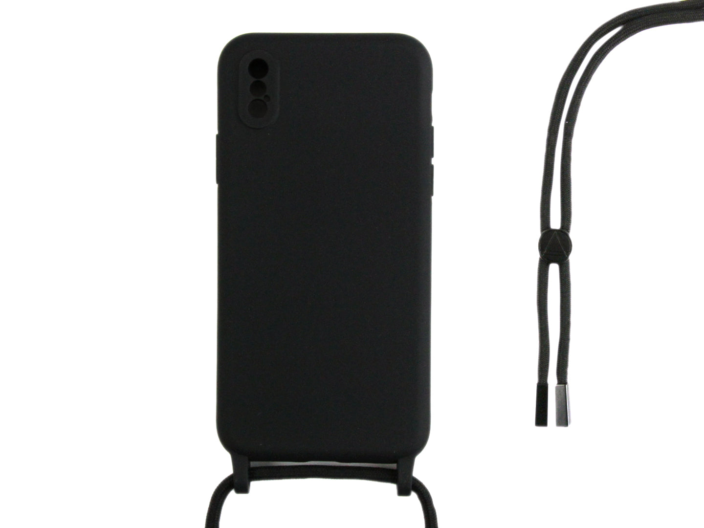 Rixus TPU Necklace Cord Cover For Apple iPhone X, XS Noir