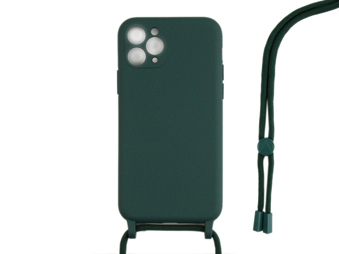 Rixus TPU Necklace Cord Cover For Apple iPhone 11 Pro Max Vert Foncé