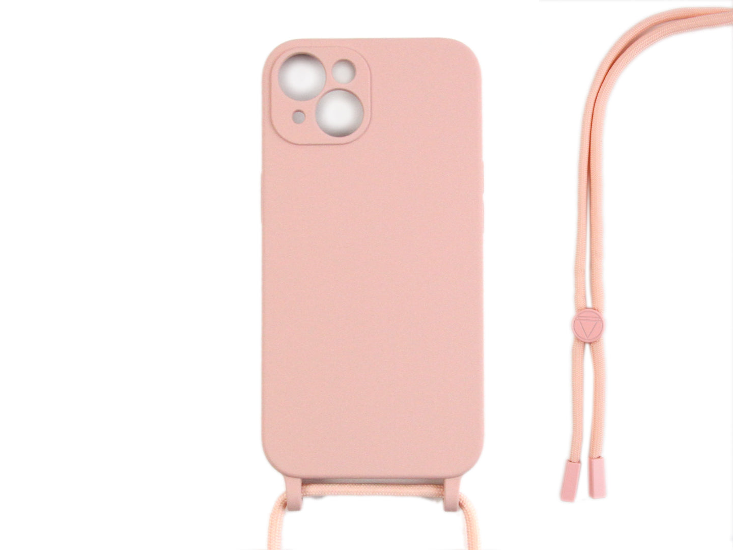 Rixus TPU Necklace Cord Cover For Apple iPhone 13 Mini Rose
